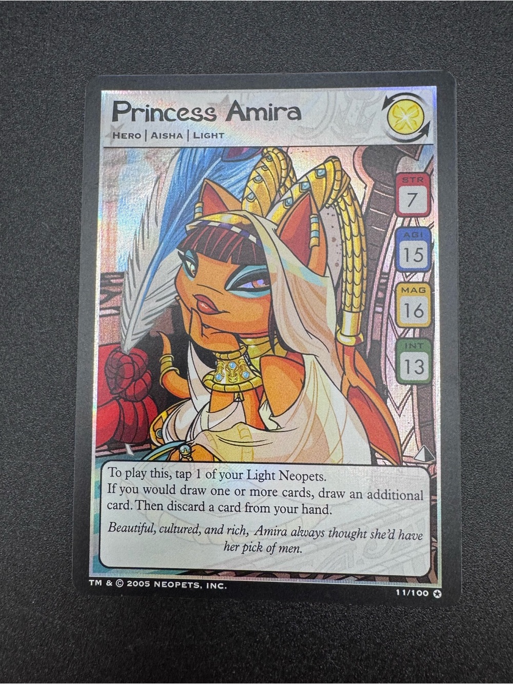 Neopets TCG Princess Amira 11/100 The Lost Desert Foil WotC